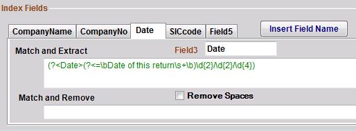 Data Mining Index Fields sing date information to extract index information with ImageRamp
